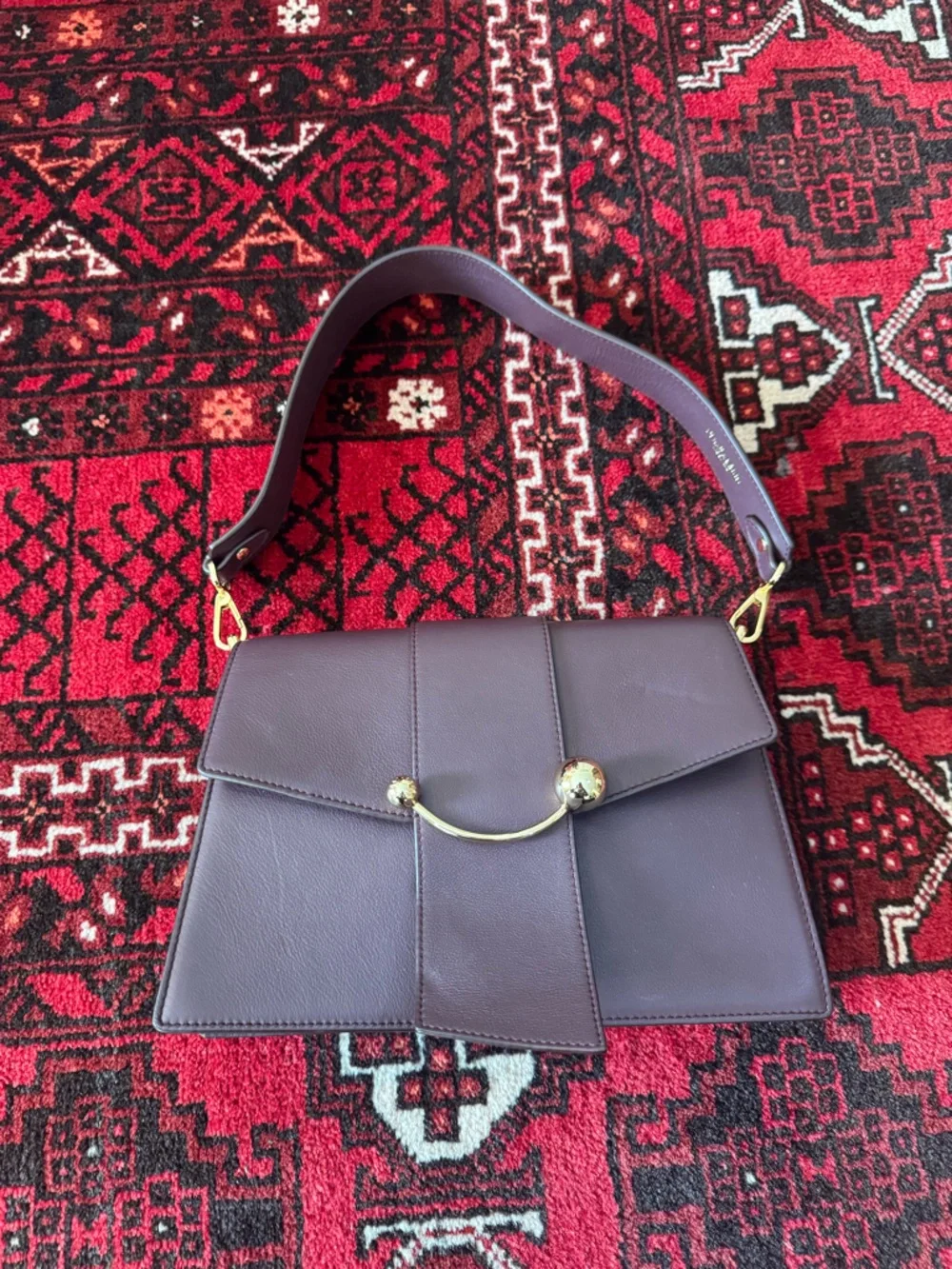 Strathberry Crescent Leather Shoulder Bag